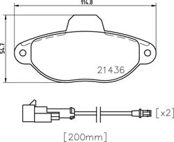 Set placute frana Brembo P 24 147