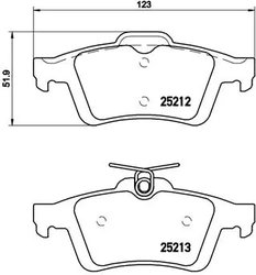 Set placute frana Brembo P 24 148