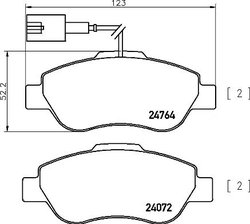 Set placute frana Brembo P 24 150