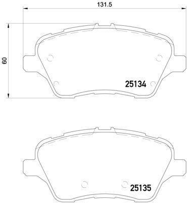 SET PLACUTE FRANA BREMBO P 24 151 - Compatibil cu FORD, FORD AUSTRALIA
