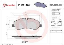 Set placute frana Brembo P 24 152