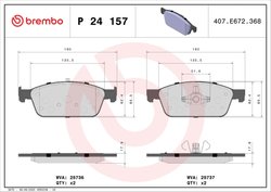 Set placute frana Brembo P 24 157