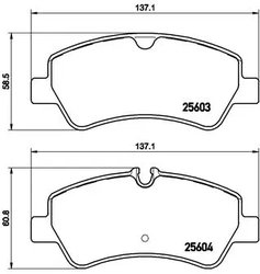 SET PLACUTE FRANA BREMBO P 24 160 - Compatibil cu FORD, FORD AUSTRALIA