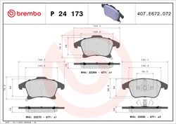 Set placute frana Brembo P 24 173