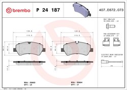 SET PLACUTE FRANA BREMBO P 24 187 - Compatibil cu FORD, FORD AUSTRALIA