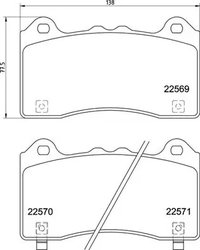SET PLACUTE FRANA BREMBO P 24 202 - Compatibil cu FORD, FORD AUSTRALIA