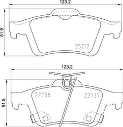 SET PLACUTE FRANA BREMBO P 24 216 - Compatibil cu FORD