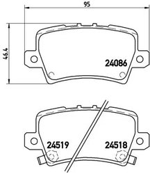 SET PLACUTE FRANA BREMBO P 28 038 - Compatibil cu HONDA