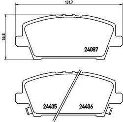 SET PLACUTE FRANA BREMBO P 28 037 - Compatibil cu HONDA