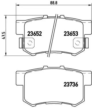 SET PLACUTE FRANA BREMBO P 28 039 - Compatibil cu ACURA, AEOLUS, FENGSHEN, GREAT WALL, HAVAL, HONDA, HONDA (DONGFENG), HONDA (GA