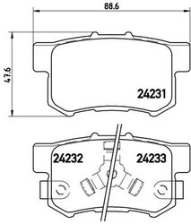 Set placute frana Brembo P 28 051