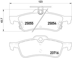 Set placute frana Brembo P 28 070