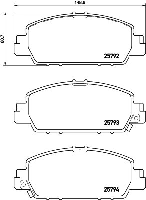 Set placute frana Brembo P 28 077