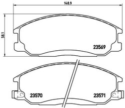 Set placute frana Brembo P 30 013