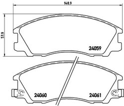 Set placute frana Brembo P 30 017