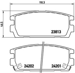 Set placute frana Brembo P 30 021