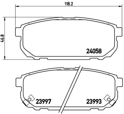 Set placute frana Brembo P 30 023
