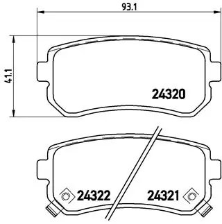 Set placute frana Brembo P 30 025