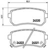 Set placute frana Brembo P 30 025