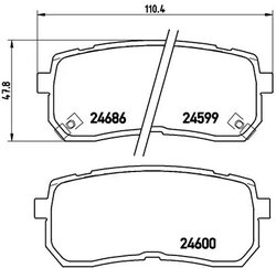 SET PLACUTE FRANA BREMBO P 30 035 - Compatibil cu DODGE, HAVAL, HYUNDAI, JAC, KIA