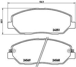 Set placute frana Brembo P 30 036