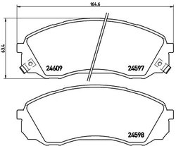 Set placute frana Brembo P 30 041