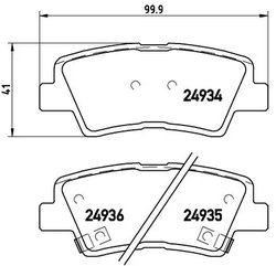 SET PLACUTE FRANA BREMBO P 30 047 - Compatibil cu CHANGAN, EMGRAND, GEELY, HYUNDAI, HYUNDAI (BEIJING), KIA, KIA (DYK), PROTON, S