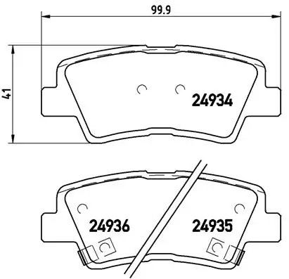 Set placute frana Brembo P 30 047