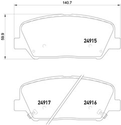 Set placute frana Brembo P 30 065