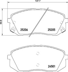 Set placute frana Brembo P 30 093