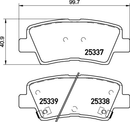 SET PLACUTE FRANA BREMBO P 30 106 - Compatibil cu HYUNDAI, KIA
