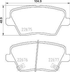 SET PLACUTE FRANA BREMBO P 30 109 - Compatibil cu HYUNDAI, KIA