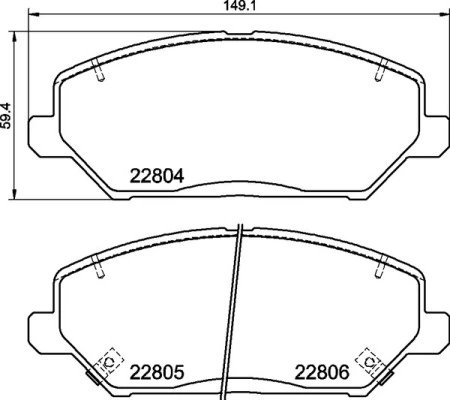 SET PLACUTE FRANA BREMBO P 30 110 - Compatibil cu HYUNDAI, KIA