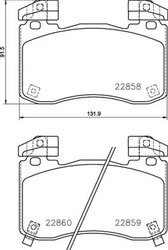 SET PLACUTE FRANA BREMBO P 30 113 - Compatibil cu GENESIS, KIA