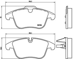 SET PLACUTE FRANA BREMBO P 36 022 - Compatibil cu DAIMLER, JAGUAR, MG, MG (SAIC), R AUTO, ROEWE (SAIC)