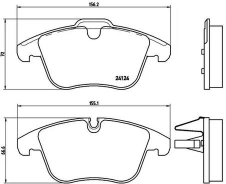 Set placute frana Brembo P 36 022