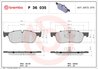 SET PLACUTE FRANA BREMBO P 36 035 - Compatibil cu JAGUAR, JAGUAR (CHERY), LAND ROVER