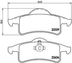 SET PLACUTE FRANA BREMBO P 37 006 - Compatibil cu JEEP, JEEP (BJC)