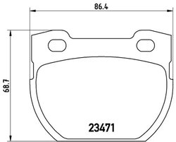 Set placute frana Brembo P 44 006