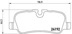 SET PLACUTE FRANA BREMBO P 44 013 - Compatibil cu LAND ROVER