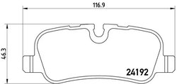 Set placute frana Brembo P 44 019