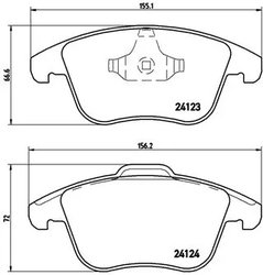 Set placute frana Brembo P 44 020