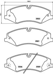 SET PLACUTE FRANA BREMBO P 44 022 - Compatibil cu LAND ROVER, LAND ROVER (CHERY)