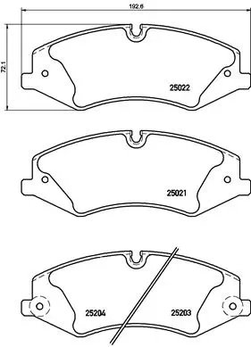 SET PLACUTE FRANA BREMBO P 44 022 - Compatibil cu LAND ROVER, LAND ROVER (CHERY)