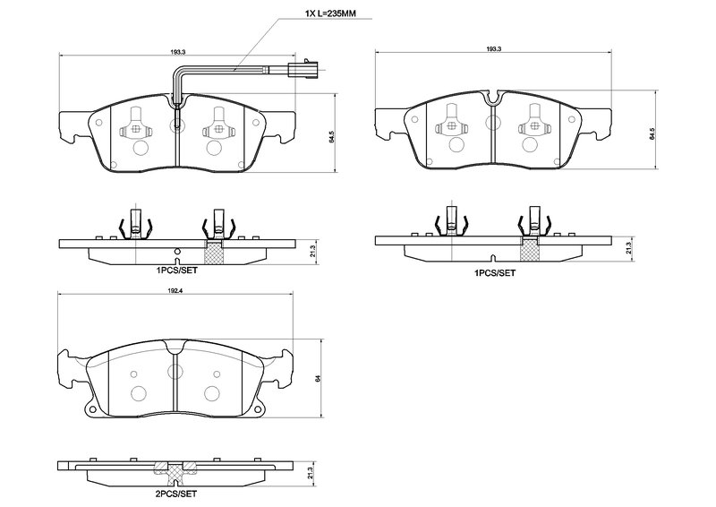 Set placute frana Brembo P 48 001