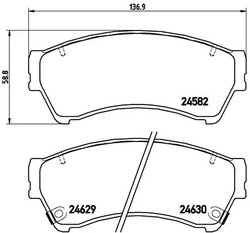 Set placute frana Brembo P 49 039