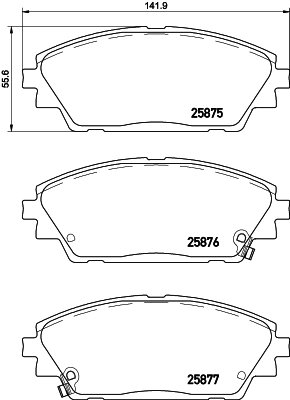 SET PLACUTE FRANA BREMBO P 49 050 - Compatibil cu MAZDA, MAZDA (CHANGAN)