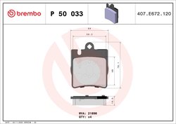 Set placute frana Brembo P 50 033