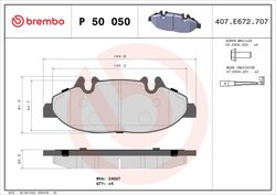 Set placute frana Brembo P 50 050