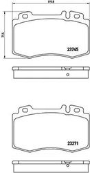 SET PLACUTE FRANA BREMBO P 50 053 - Compatibil cu MERCEDES-BENZ, MERCEDES-BENZ (BBDC)